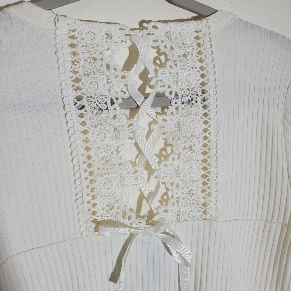 American Rag Ribbed Ribbed Knit Long Sleeve Top - Picture 5 of 7